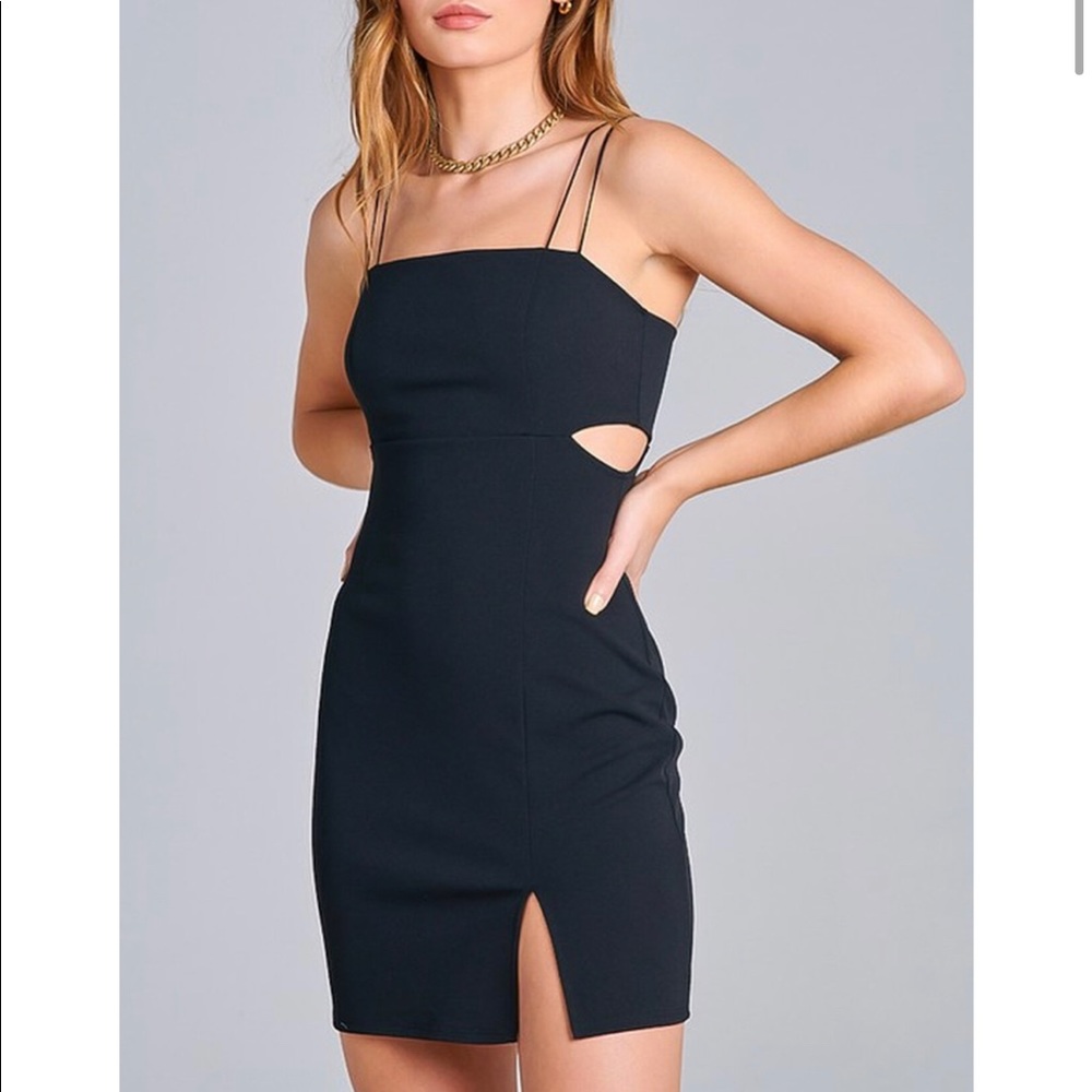 black mini going out dress